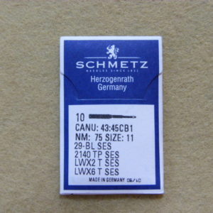 Иглы Schmetz LWx6T SES №75 (подшивочные) (уп. 10 шт.)