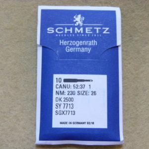 Иглы Schmetz DK2500 №230 (уп. 10 шт.)